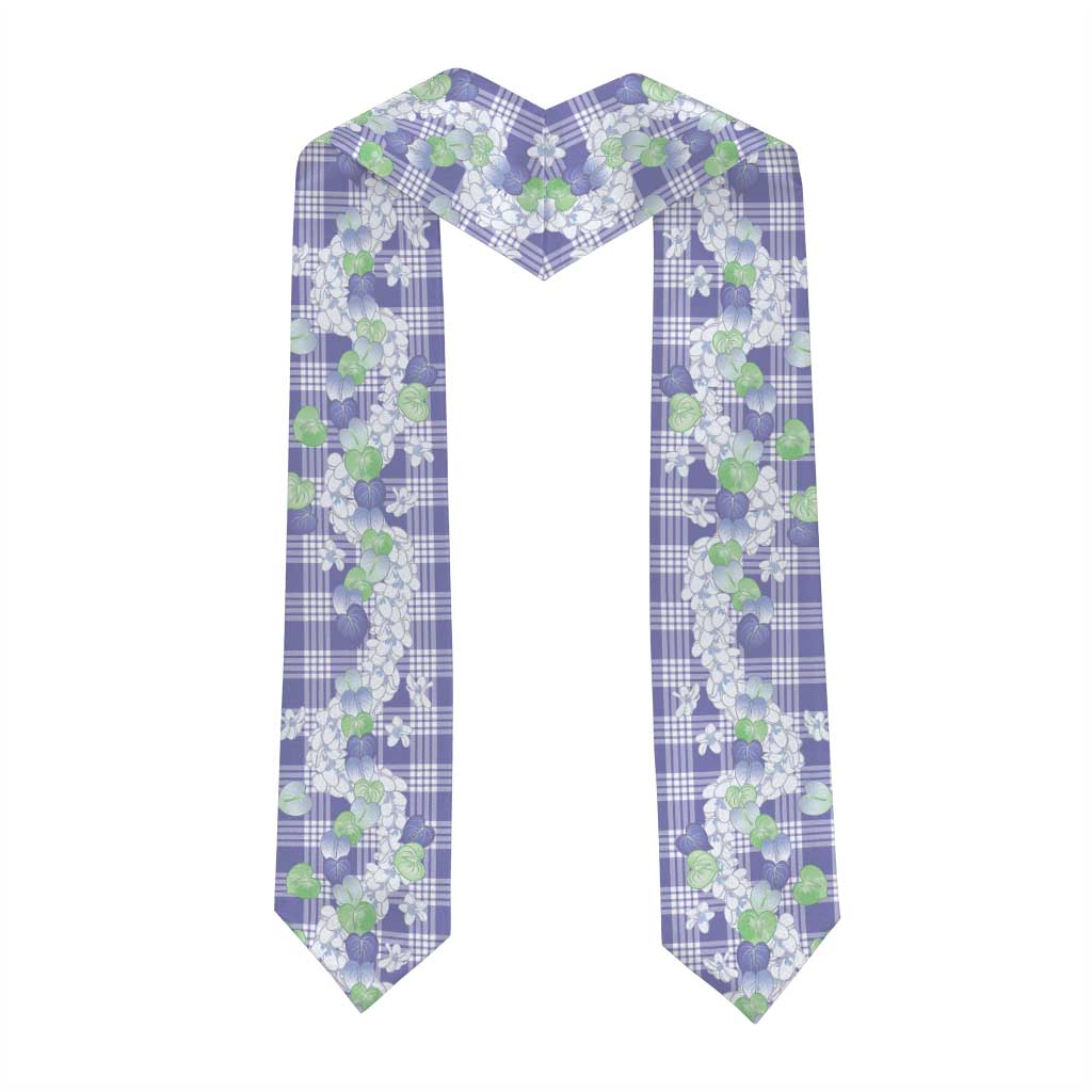 Anthurium Plumeria Lei Pastel Graduation Stole Purple Hawaiian Splendid Palaka LT01 - Polynesian Pride
