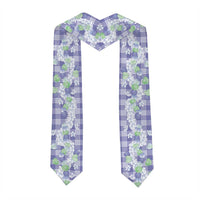 Anthurium Plumeria Lei Pastel Graduation Stole Purple Hawaiian Splendid Palaka LT01 - Polynesian Pride