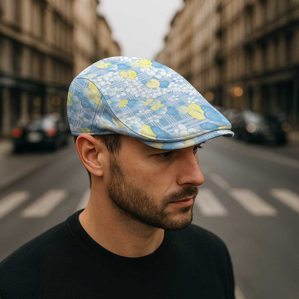 Anthurium Plumeria Lei Pastel Jeff Hat Blue Hawaiian Splendid Palaka