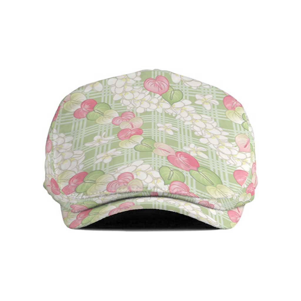Anthurium Plumeria Lei Pastel Jeff Hat Green Hawaiian Splendid Palaka
