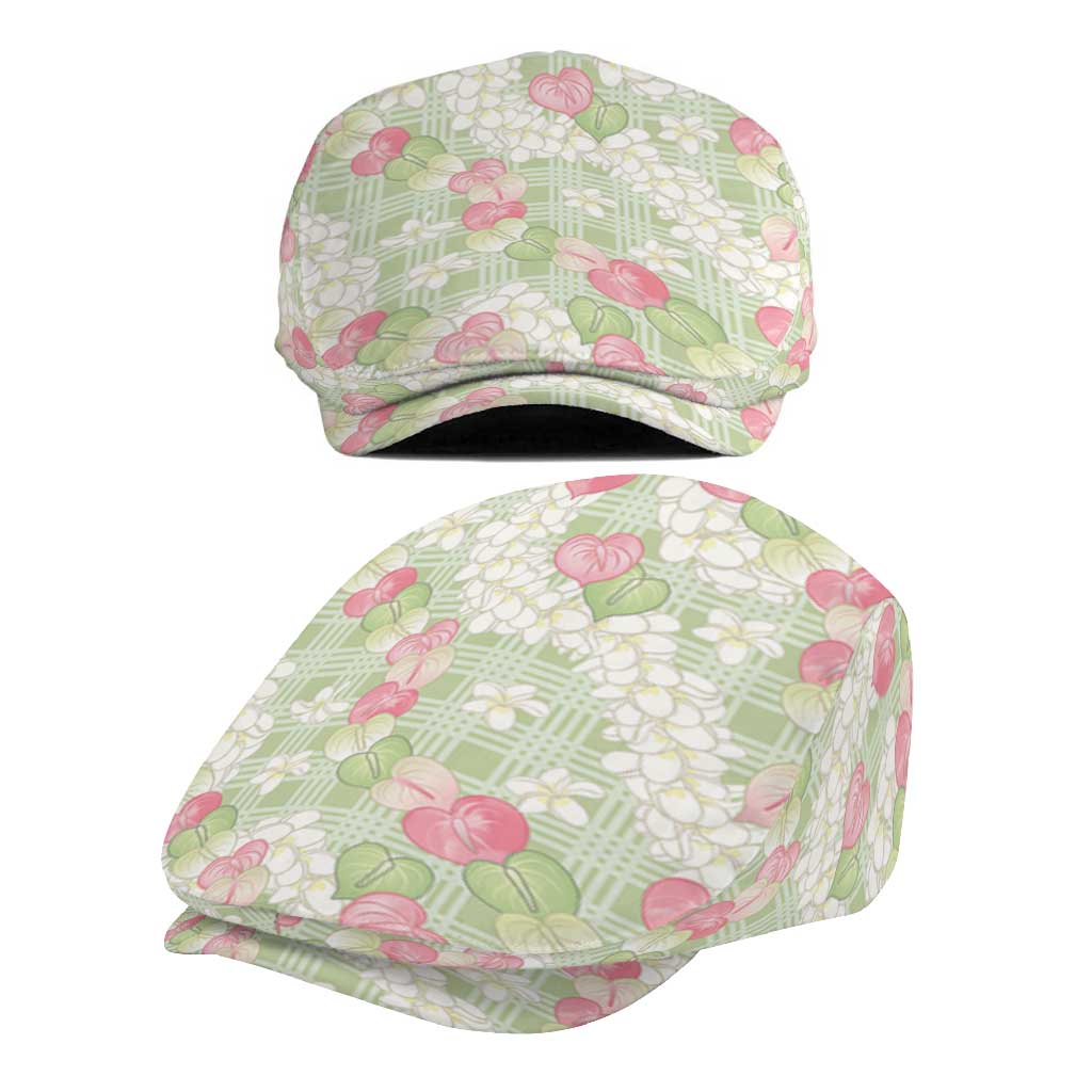 Anthurium Plumeria Lei Pastel Jeff Hat Green Hawaiian Splendid Palaka