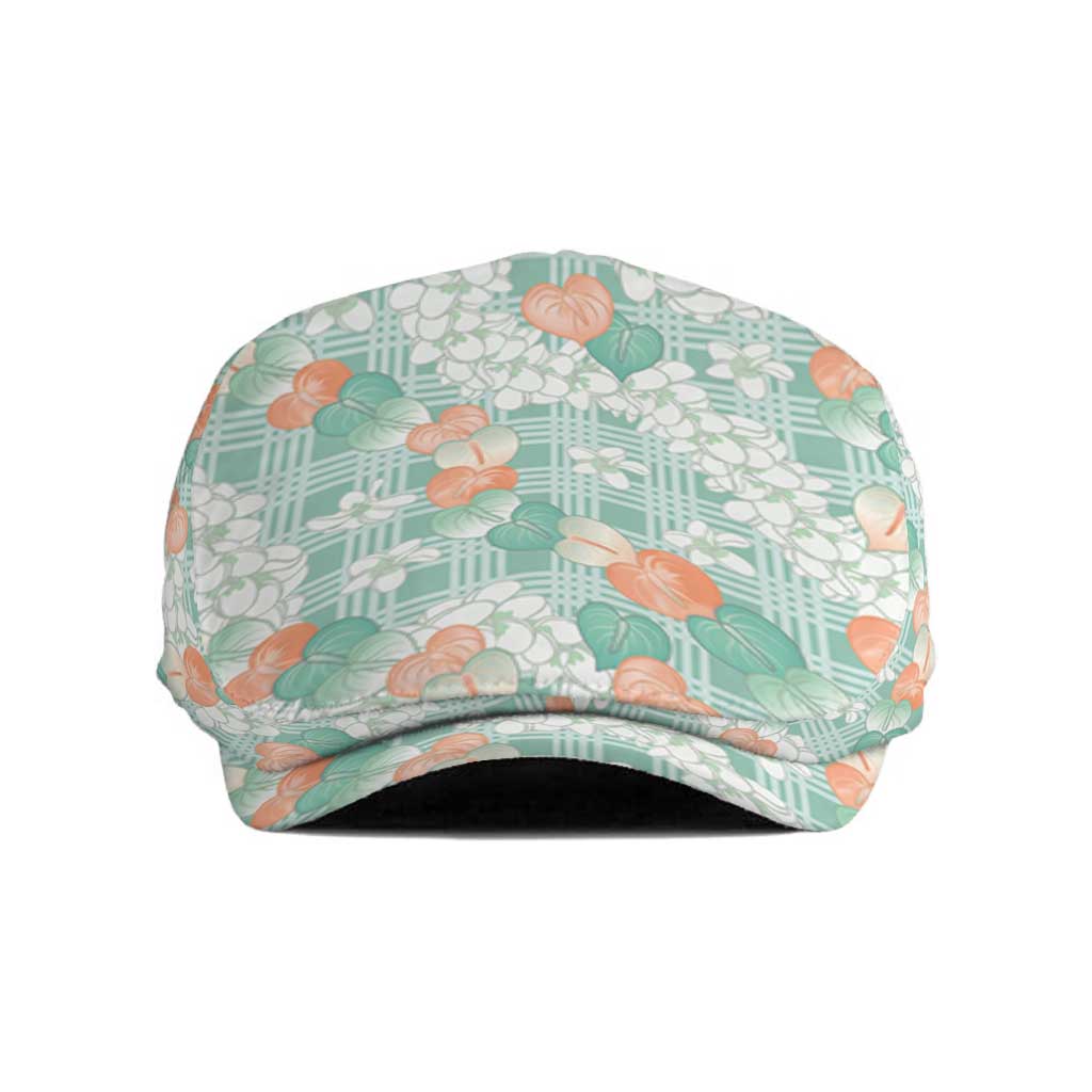 Anthurium Plumeria Lei Pastel Jeff Hat Teal Hawaiian Splendid Palaka