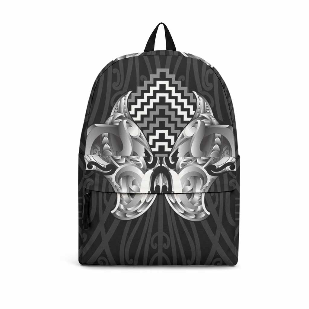 Aotearoa Kowhaiwhai Poutama Black Motif Backpack
