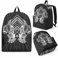 Aotearoa Kowhaiwhai Poutama Black Motif Backpack