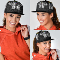 Aotearoa Kowhaiwhai Poutama Rainbow Motif Snapback Cap