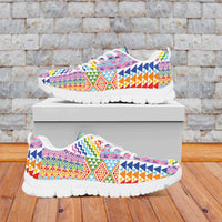 Aotearoa Kowhaiwhai Taniko Patchwork Rainbow Motifs Sneakers