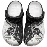 Aotearoa Lawn Bowls Clogs Shoes Maori and Silver Fern Half Style - Polynesian Pride