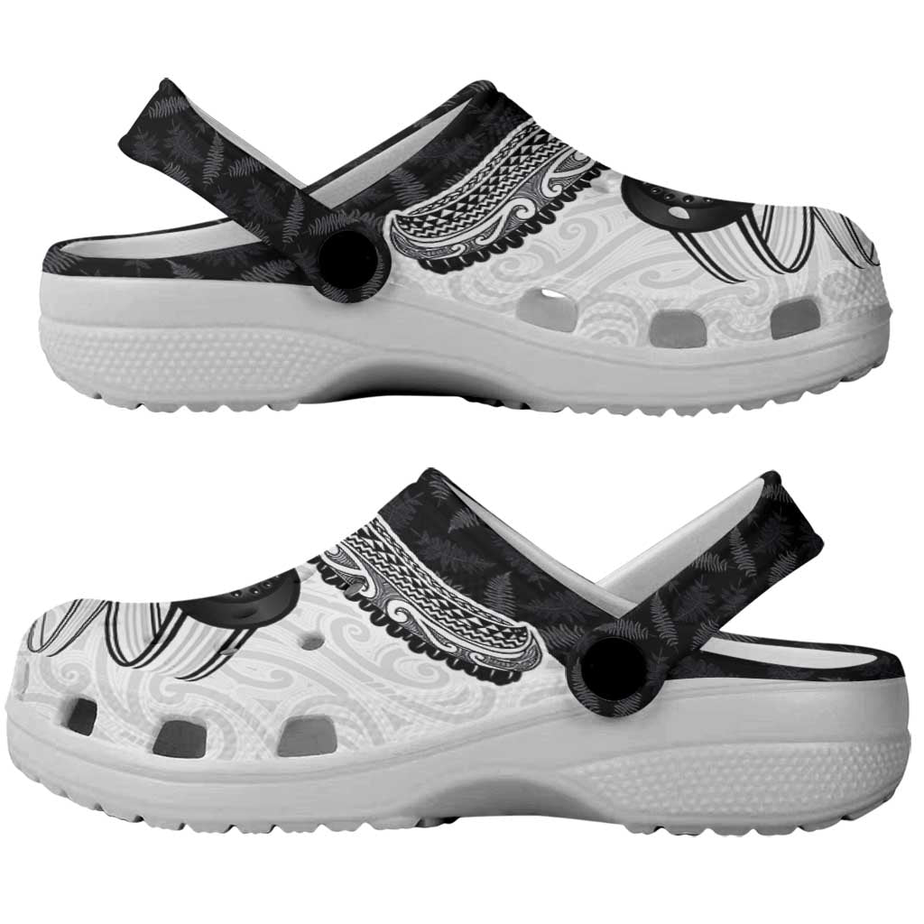 Aotearoa Lawn Bowls Clogs Shoes Maori and Silver Fern Half Style - Polynesian Pride