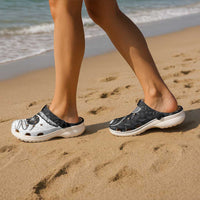 Aotearoa Lawn Bowls Clogs Shoes Maori and Silver Fern Half Style - Polynesian Pride