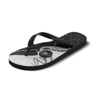 Aotearoa Lawn Bowls Flip Flops Maori and Silver Fern Half Style - Polynesian Pride