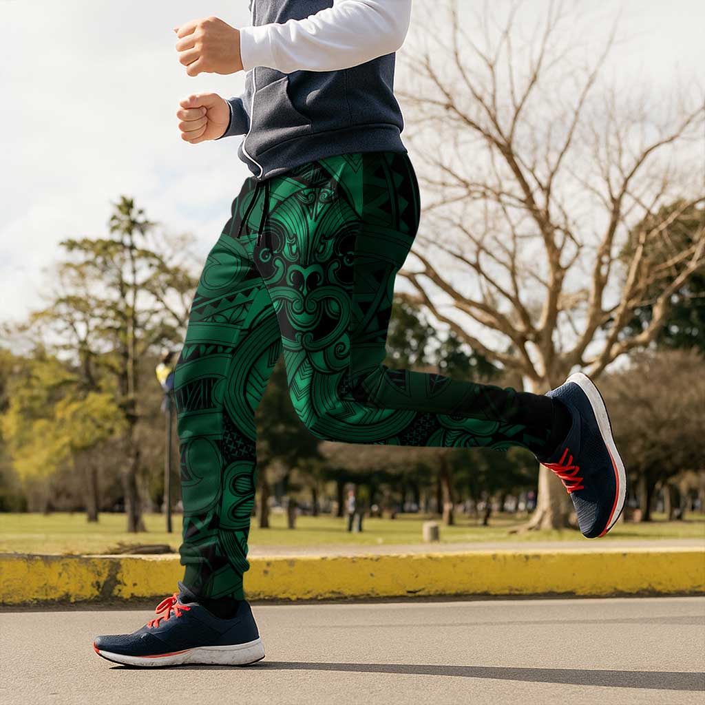 Aotearoa Maori Hei Tiki Jogger Pants Kakariki Kowhaiwhai Puhoro Motif LT9 - Polynesian Pride