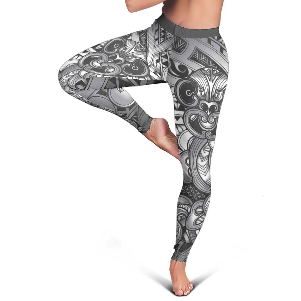 Aotearoa Maori Hei Tiki Leggings Kiwikiwi Kowhaiwhai Puhoro Motif LT9 - Polynesian Pride