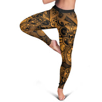 Aotearoa Maori Hei Tiki Leggings Koura Kowhaiwhai Puhoro Motif LT9 - Polynesian Pride