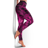 Aotearoa Maori Hei Tiki Leggings Mawhero Kowhaiwhai Puhoro Motif