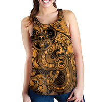 Aotearoa Maori Hei Tiki Women Racerback Tank Koura Kowhaiwhai Puhoro Motif LT9 - Polynesian Pride