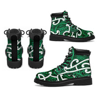 Aotearoa Maori Kowhaiwhai All Season Boots Kakariki Puhoro and Patiki LT9 - Polynesian Pride