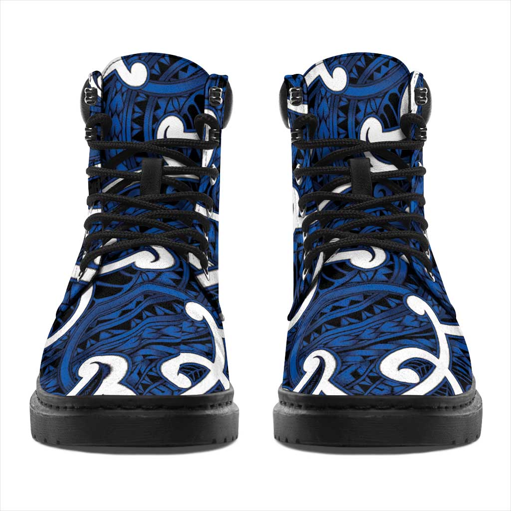 Aotearoa Maori Kowhaiwhai All Season Boots Kikorangi Puhoro and Patiki LT9 - Polynesian Pride