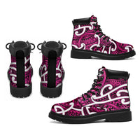 Aotearoa Maori Kowhaiwhai All Season Boots Mawhero Puhoro and Patiki LT9 - Polynesian Pride
