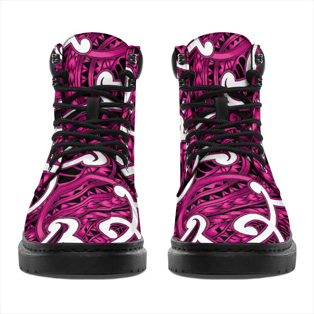 Aotearoa Maori Kowhaiwhai All Season Boots Mawhero Puhoro and Patiki LT9 - Polynesian Pride