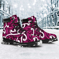 Aotearoa Maori Kowhaiwhai All Season Boots Mawhero Puhoro and Patiki LT9 - Polynesian Pride
