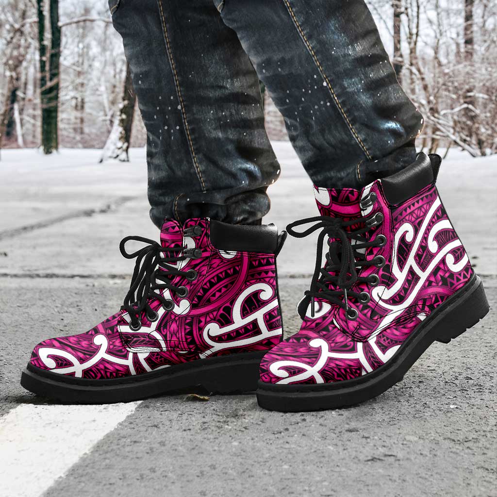 Aotearoa Maori Kowhaiwhai All Season Boots Mawhero Puhoro and Patiki LT9 - Polynesian Pride