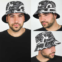 Aotearoa Maori Kowhaiwhai Bucket Hat Kiwikiwi Puhoro and Patiki