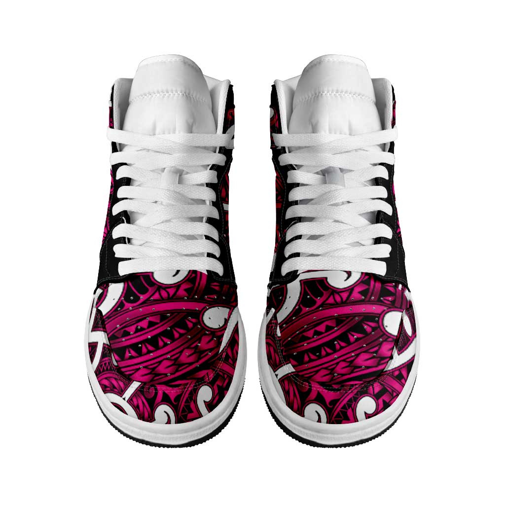 Aotearoa Maori Kowhaiwhai High Sneakers AJ1 Mawhero Puhoro and Patiki LT9 - Polynesian Pride