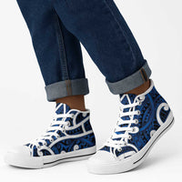 Aotearoa Maori Kowhaiwhai High Top Shoes Kikorangi Puhoro and Patiki LT9 - Polynesian Pride