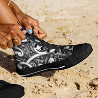 Aotearoa Maori Kowhaiwhai High Top Shoes Kiwikiwi Puhoro and Patiki LT9 - Polynesian Pride