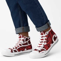 Aotearoa Maori Kowhaiwhai High Top Shoes Whero Puhoro and Patiki LT9 - Polynesian Pride