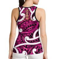 Aotearoa Maori Kowhaiwhai Hollow Tank Top Mawhero Puhoro and Patiki LT9 - Polynesian Pride