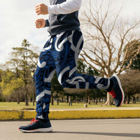 Aotearoa Maori Kowhaiwhai Jogger Pants Kikorangi Puhoro and Patiki