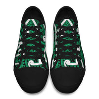 Aotearoa Maori Kowhaiwhai Low Top Shoes Kakariki Puhoro and Patiki LT9 - Polynesian Pride