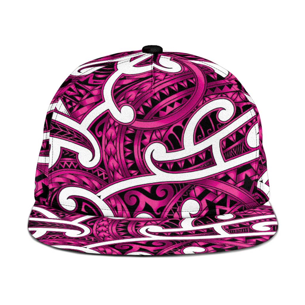 Aotearoa Maori Kowhaiwhai Snapback Cap Mawhero Puhoro and Patiki