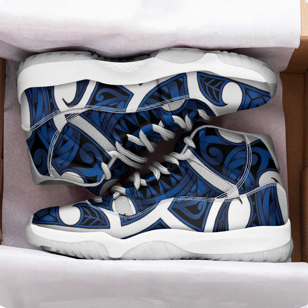 Aotearoa Maori Kowhaiwhai Sneakers J11 Kikorangi Puhoro and Patiki LT9 - Polynesian Pride