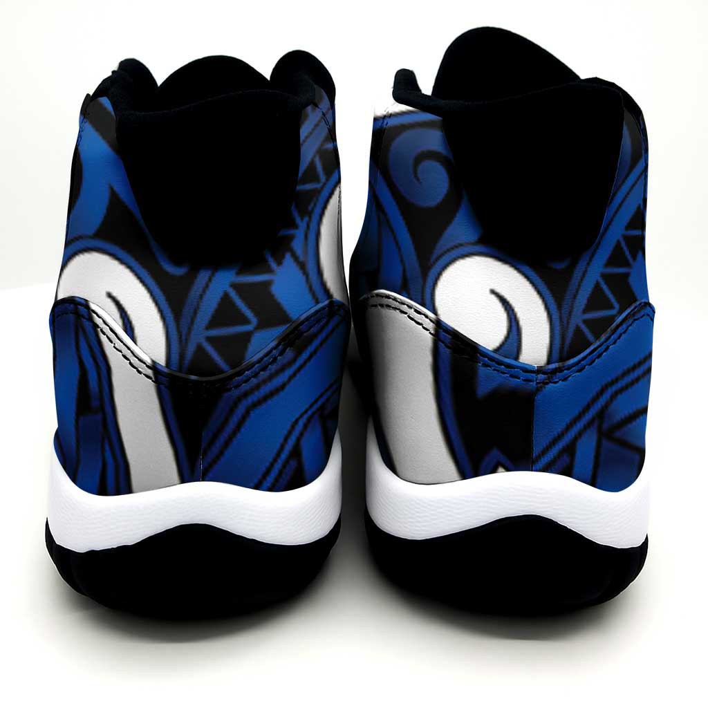 Aotearoa Maori Kowhaiwhai Sneakers J11 Kikorangi Puhoro and Patiki LT9 - Polynesian Pride