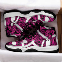 Aotearoa Maori Kowhaiwhai Sneakers J11 Mawhero Puhoro and Patiki LT9 - Polynesian Pride