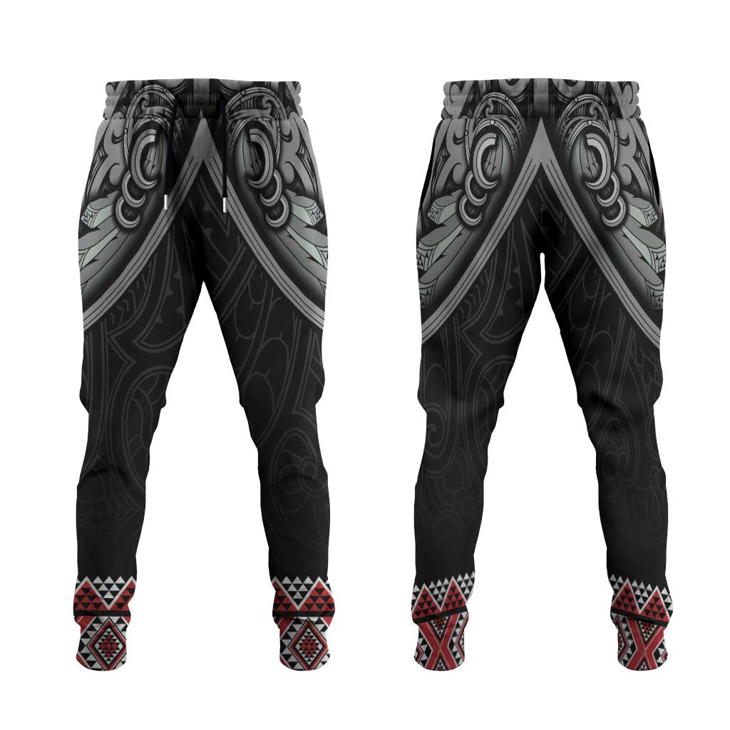 Aotearoa Toitu Te Tiriti Waitangi Jogger Pants Proud To Be Maori LT01 Black - Polynesian Pride