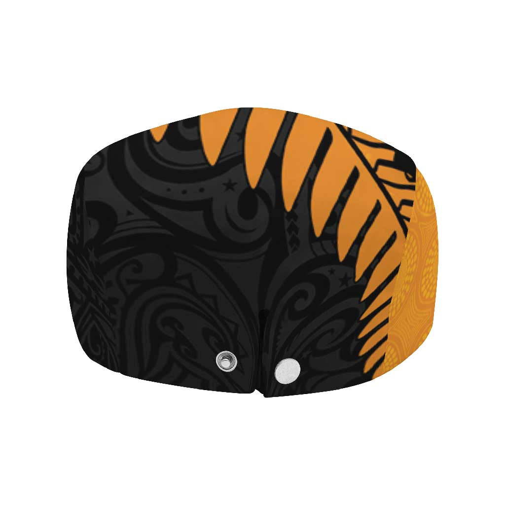 Australia New Zealand Rugby Jeff Hat Gold Aboriginal Wallabies and Maori Black Fern - Polynesian Pride