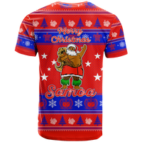 Samoa Christmas Maunia Le Kilisimasi Santa Polynesia Tatoo T Shirt LT2 - Polynesian Pride