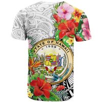 Custom Hawaii Hibiscus Kanaka Polynesia T Shirt LT2 - Polynesian Pride