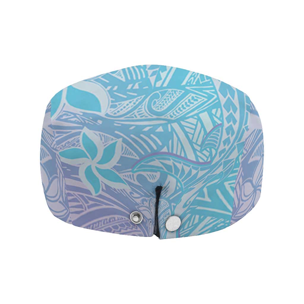 Baby Blue Gradient Polynesia Jeff Hat Hawaiian Tribal Hammerhead Shark Tattoo - Polynesian Pride