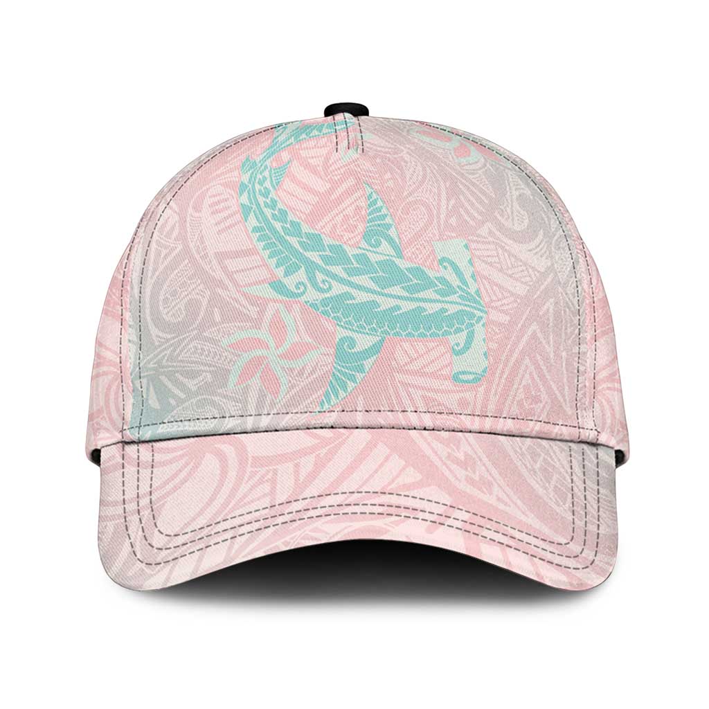 Baby Pink Gradient Polynesia Classic Cap Hawaiian Tribal Hammerhead Shark Tattoo LT14