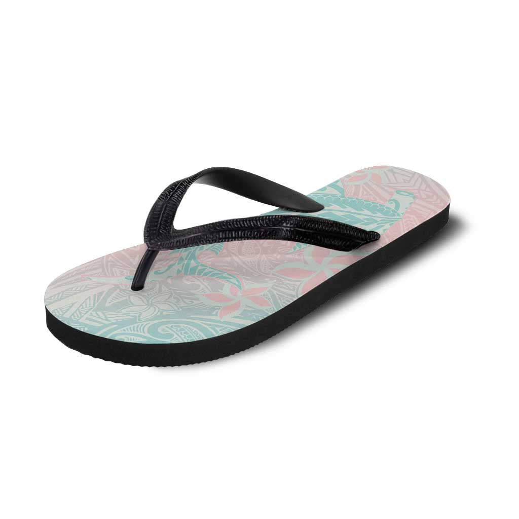 Baby Pink Gradient Polynesia Flip Flops Hawaiian Tribal Hammerhead Shark Tattoo LT14 - Polynesian Pride