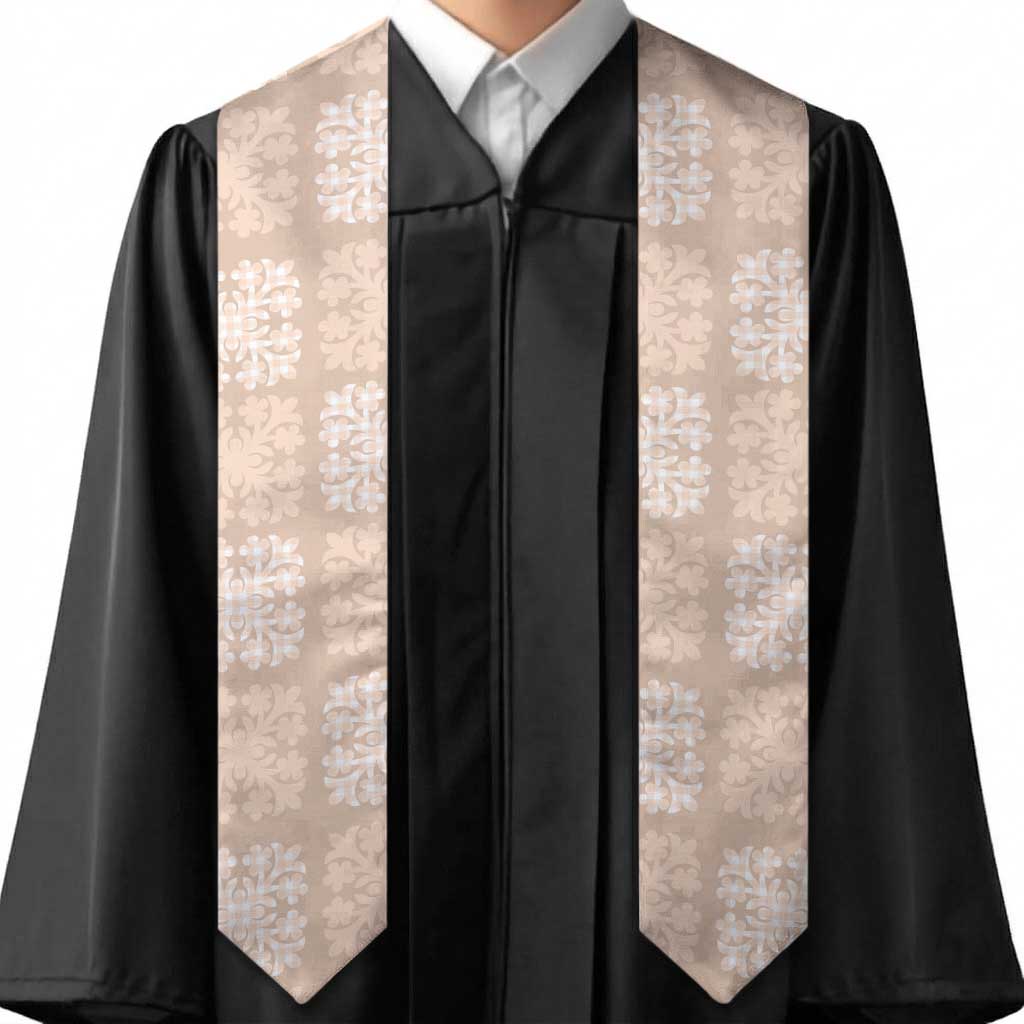 Beige Palaka Quilt Hawaii Graduation Stole Traditional Hawaii-plaid Pattern LT14 - Polynesian Pride
