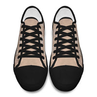 Beige Palaka Quilt Hawaii Low Top Shoes Traditional Hawaii-plaid Pattern LT14 - Polynesian Pride