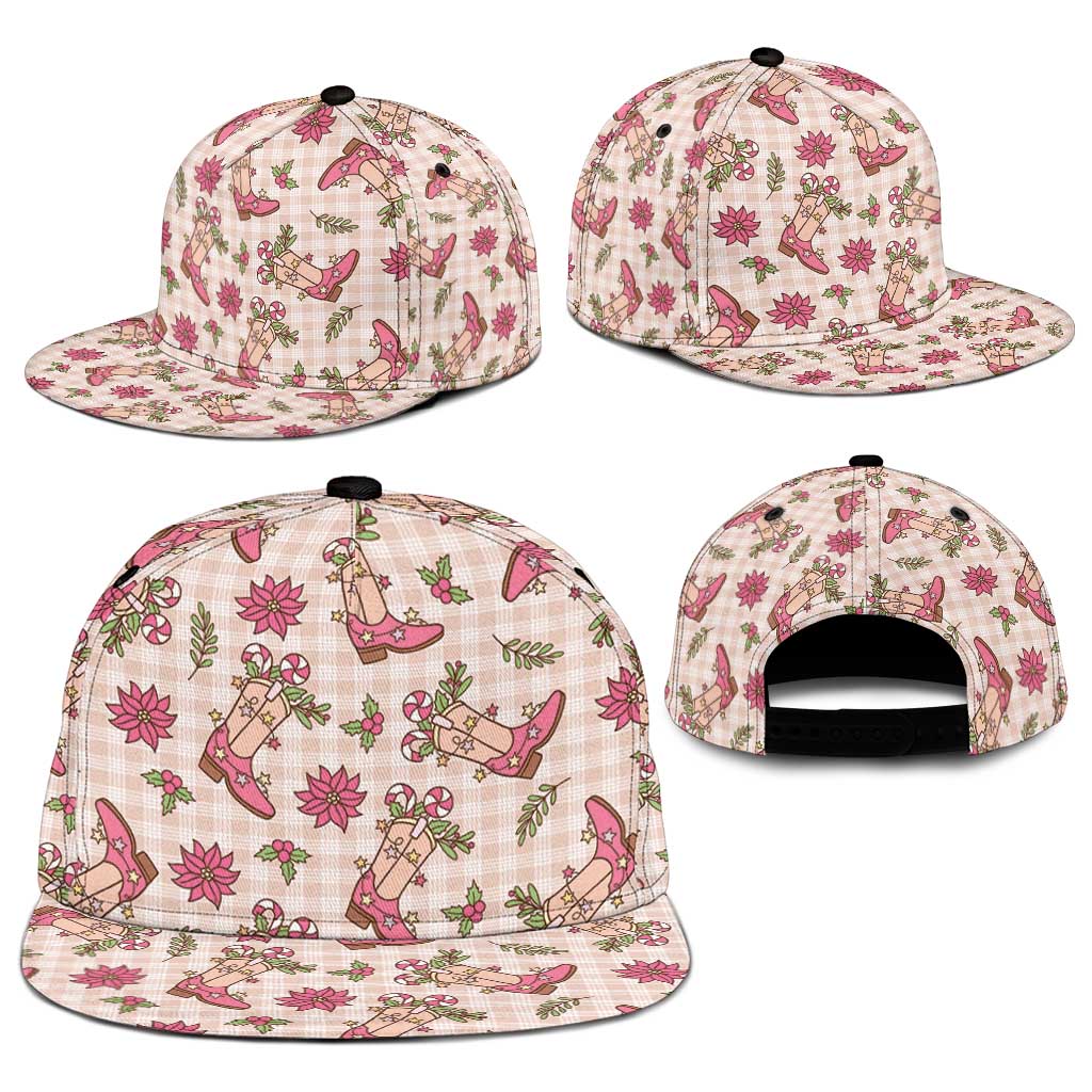 Beige Paniolo Palaka Hawaiian Cowgirl Christmas Snapback Cap - Polynesian Pride