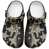 Beige Polynesian Starfish Unique Pattern Clogs Shoes LT01 Beige - Polynesian Pride
