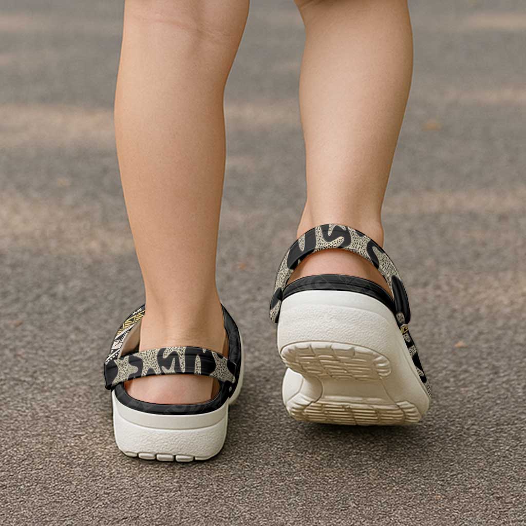 Beige Polynesian Starfish Unique Pattern Clogs Shoes LT01 - Polynesian Pride