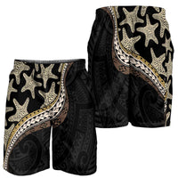 Beige Polynesian Starfish Unique Pattern Shorts for Men LT01 - Polynesian Pride